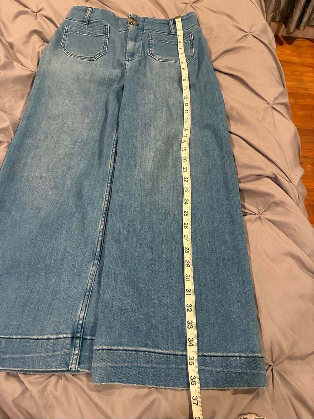 Pilcro and the Letterpress by Anthropologie Wide Leg Colette Jeans Cropped Sz 28 - Picture 16 of 16